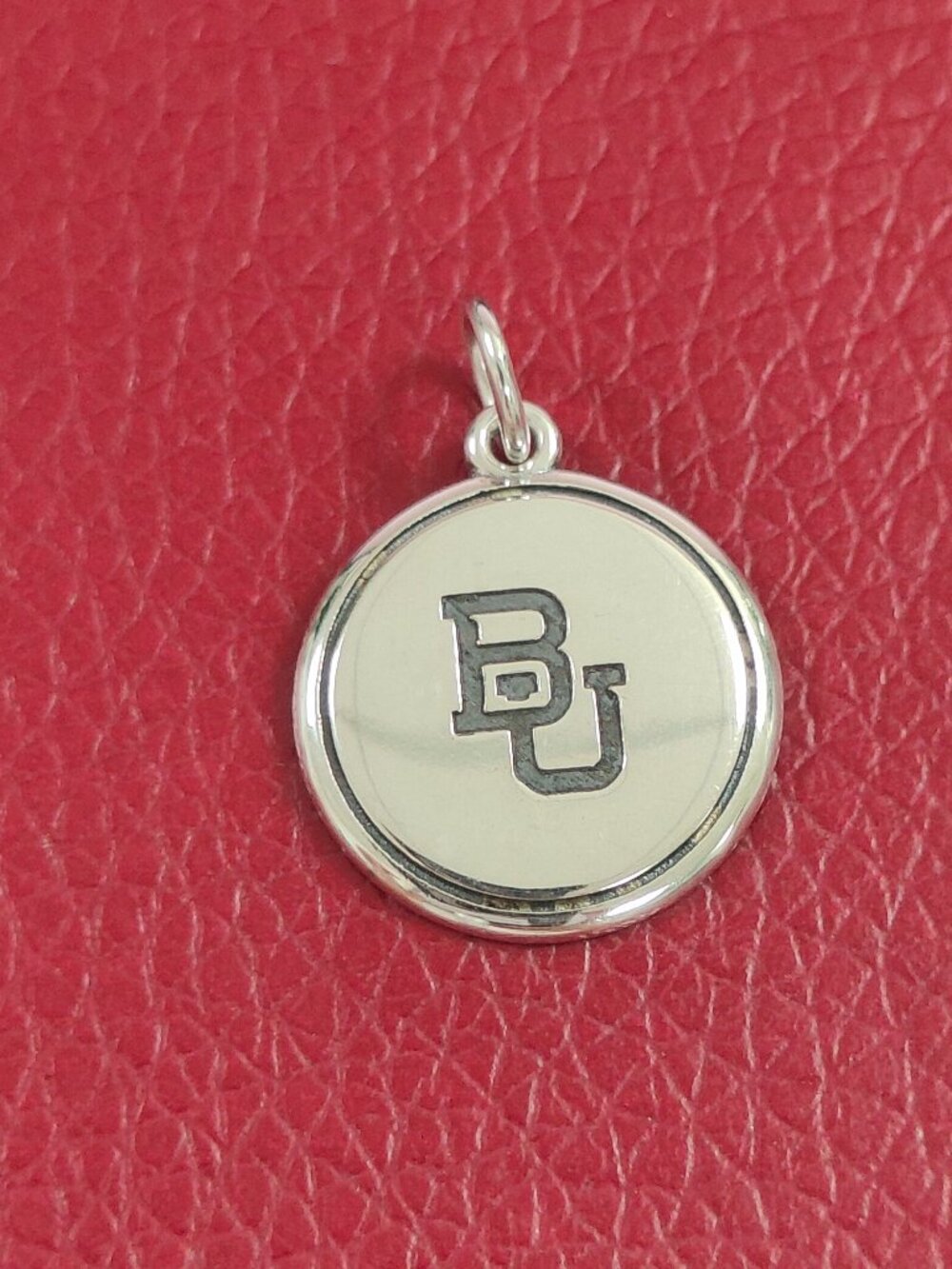 James Avery Baylor University Disc Charm Sterling Silver with box